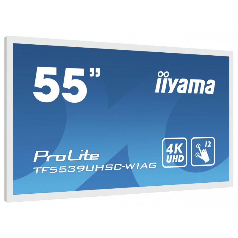 iiyama ProLite TF5539UHSC-W1AG computer monitor 139.7 cm (55") 3840 x 2160 pixels 4K Ultra HD LED Touchscreen Multi-user