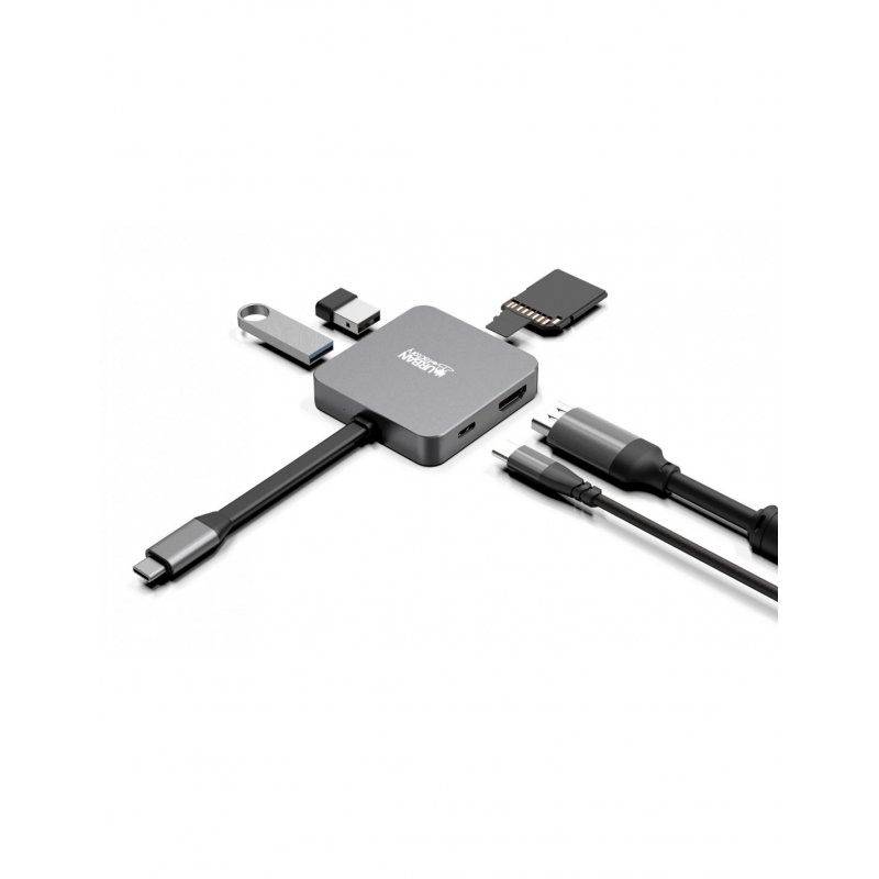 Urban Factory HUBEE LIGHT USB 3.2 Gen 1 (3.1 Gen 1) Type-C Grey