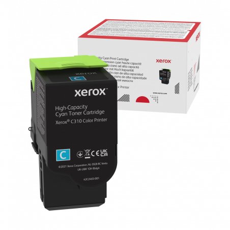 Xerox Genuine C310 / C315 Cyan High Capacity Toner Cartridge (5,500 pages) - 006R04365
