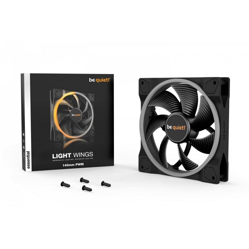 be quiet! Light Wings | 140mm PWM Boitier PC Ventilateur 14 cm Noir 1 pièce(s)