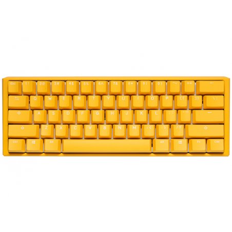 Ducky compatible One 3 Yellow Mini Gaming Tastatur, RGB LED - MX-Speed-Silver