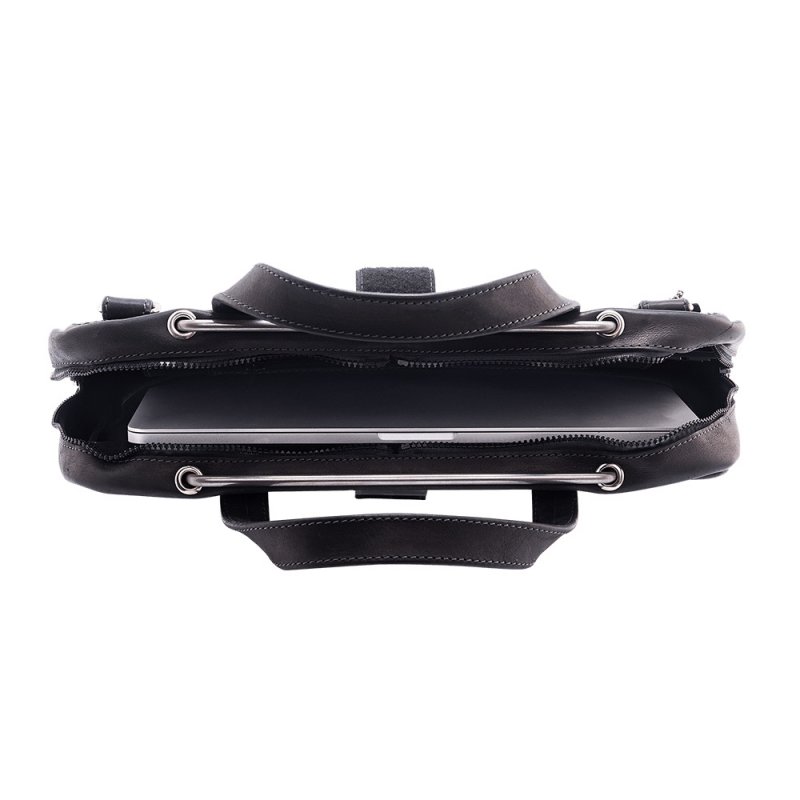 R-Go Tools Viva R-Go 15.6" sacoche pour ordinateur portable, cuir pleine fleur (Certifié par le LWG), Support intégré