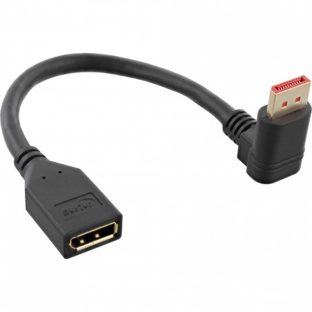 InLine compatible DisplayPort Adapterkabel, 8K4K, nach unten gewinkelt - 0,15m