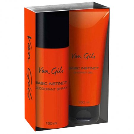 Van Gils compatible - Basic Instinct Deo Spray 150 ml + Showergel 150 ml - Giftset