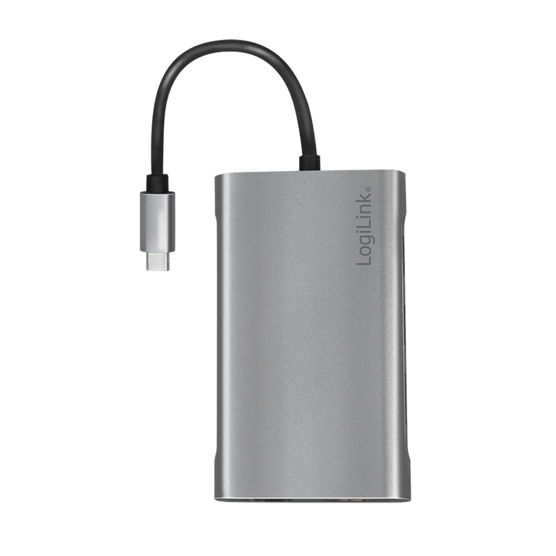 NB acc Logilink Docking USB-C 10-Port PD Silver