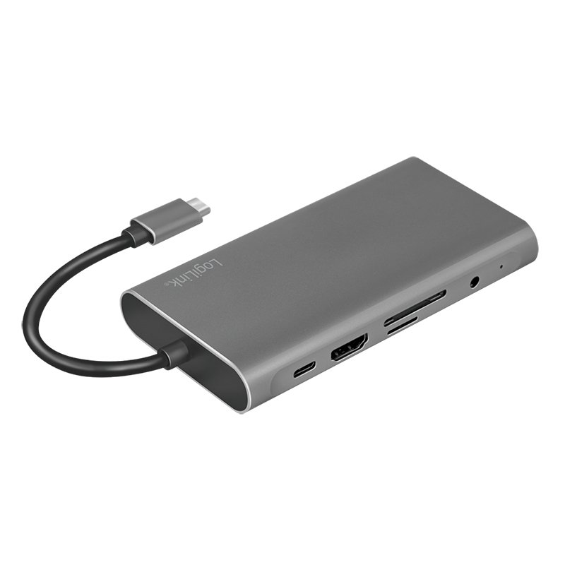NB acc Logilink Docking USB-C 10-Port PD Silver