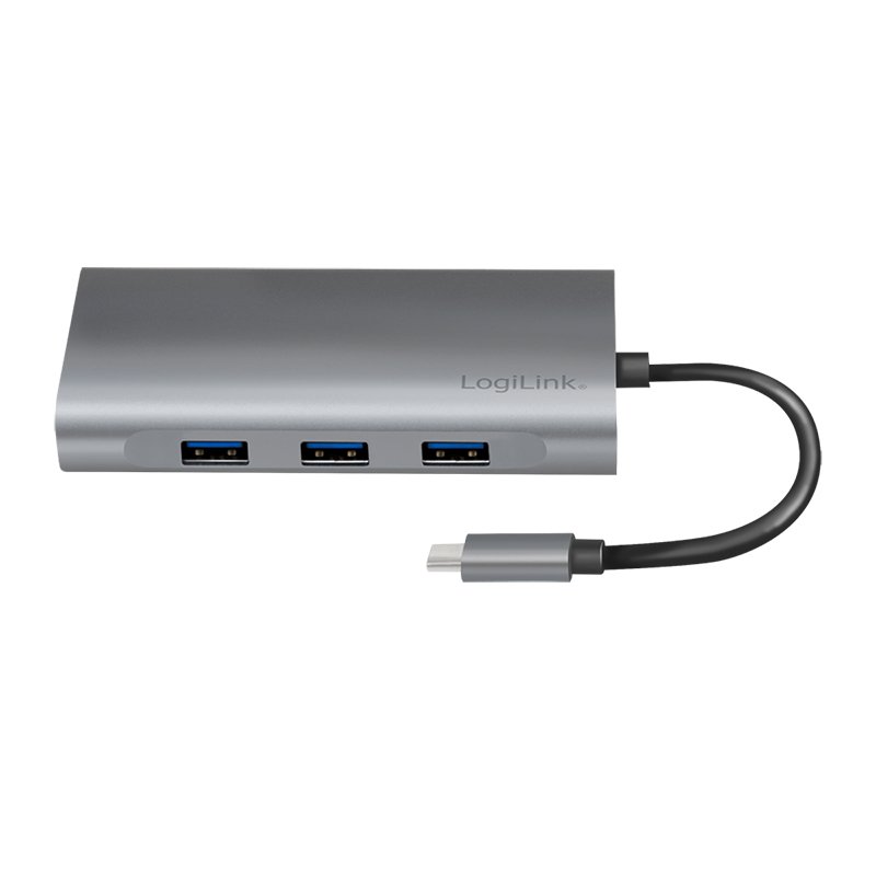 NB acc Logilink Docking USB-C 10-Port PD Silver