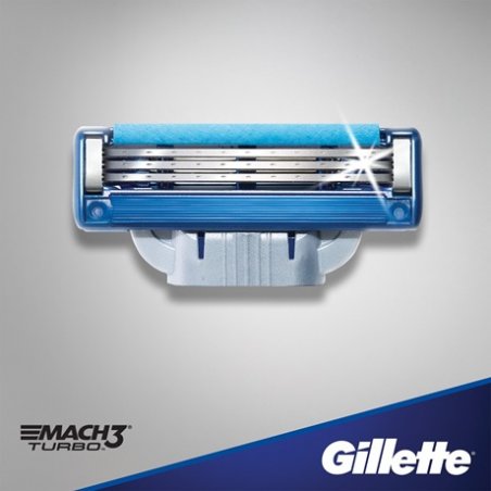 Gillette compatible - Mach 3 Turbo Blades 8 Pcs