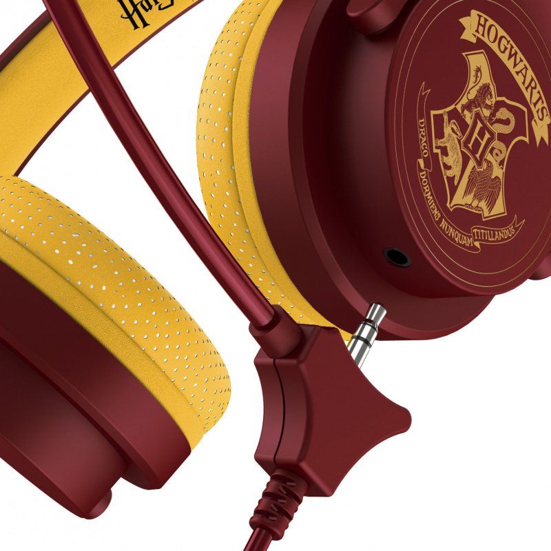 OTL Technologies Harry Potter Hogwarts Crest Casque Avec fil Arceau Jouer Bourgogne, Jaune