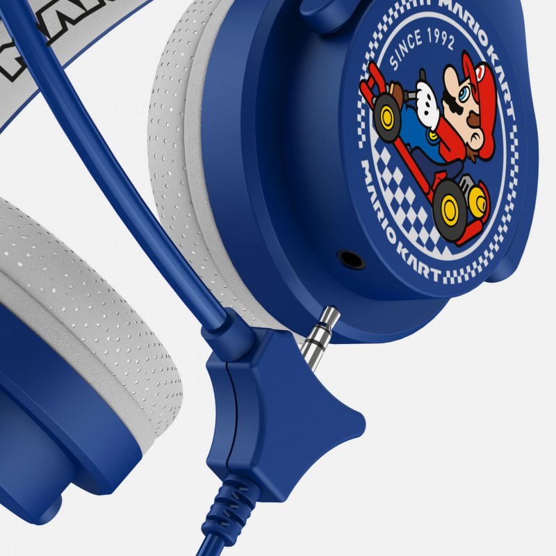 OTL Technologies Super Mario Nintendo Mariokart Casque Avec fil Arceau Jouer Bleu, Blanc