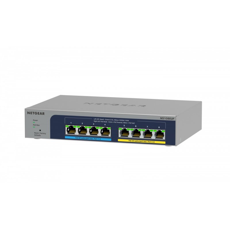 8-PORT ULTRA60 POE++ MULTI-GIG ETHERNET PLUS SWITCH (MS108EUP)