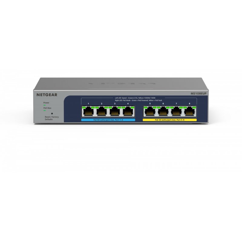 8-PORT ULTRA60 POE++ MULTI-GIG ETHERNET PLUS SWITCH (MS108EUP)