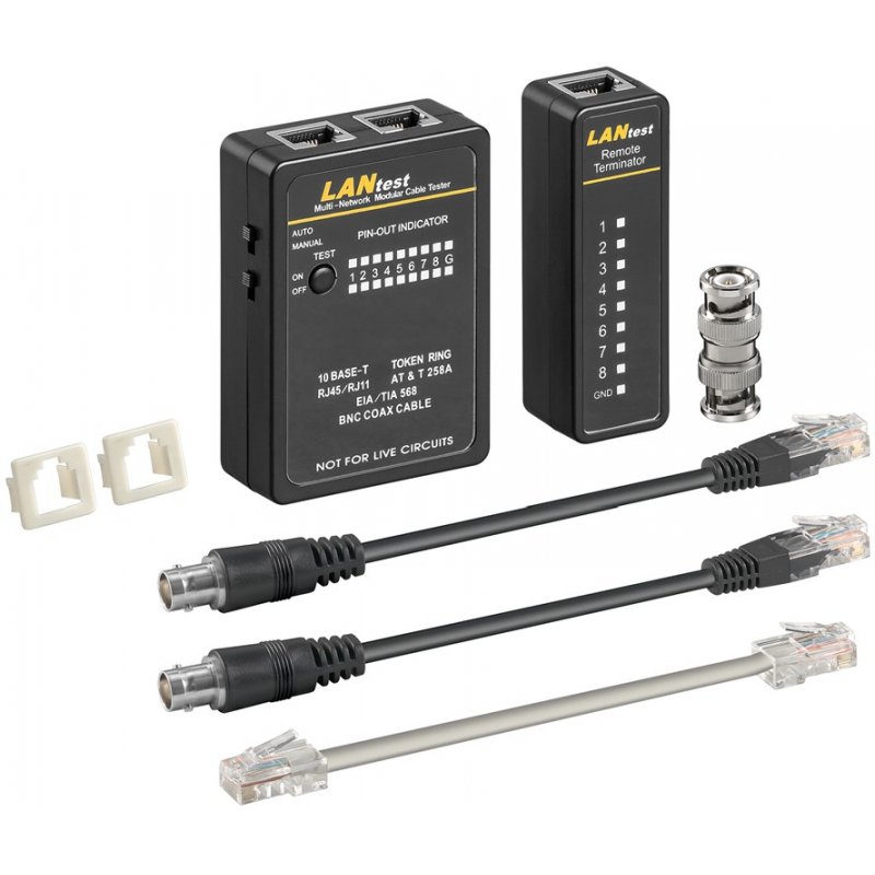 Testeur de Cables RJ45, RJ11, RJ12 Goobay compatible