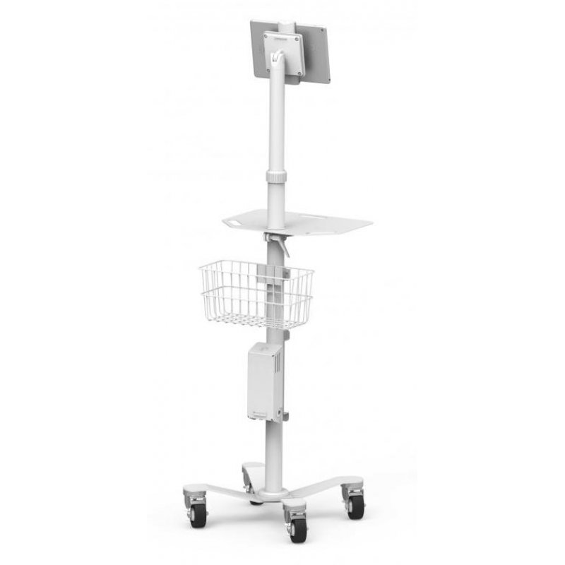CLING RISE FREEDM ROLLING KIOSK ALL TABLETS STAND WHITE
