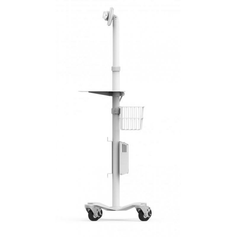 CLING RISE FREEDM ROLLING KIOSK ALL TABLETS STAND WHITE