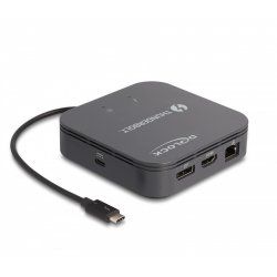 DeLOCK 87789 station d'accueil Avec fil Thunderbolt 3 Noir