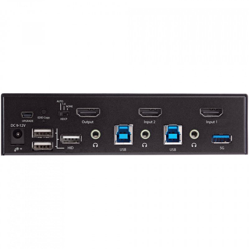 StarTech.com 2 Port HDMI KVM Switch - Single Monitor 4K 60Hz Ultra HD HDR - Desktop HDMI 2.0 KVM Switch with 2 Port USB 