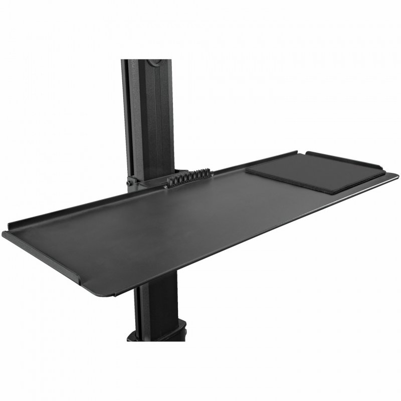 StarTech.com Pupitre de Travail Mobile avec Support Écran - Support pour Tour PC et Clavier - Chariot Ordinateur Ergono
