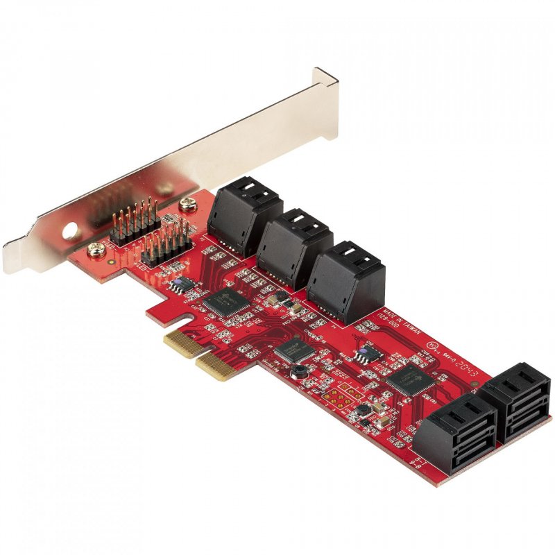 CARTE PCI EXPRESS SATA 10 PORTS (6GBPS) - ASM1166 NON-RAID