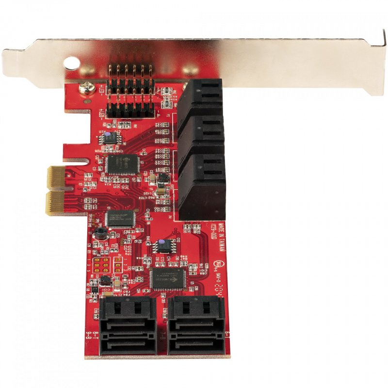 StarTech.com Carte PCI Express SATA 10 ports - Carte Contrôleur PCIe SATA - 6Gbps - ASM1166 Non-Raid - Convertisseur PC