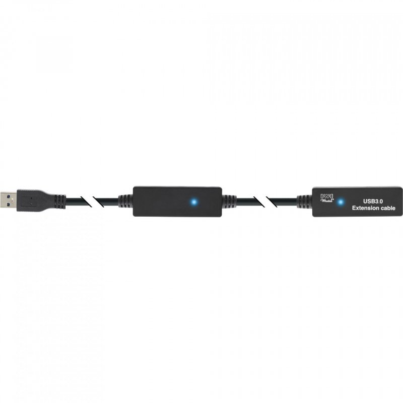 InLine USB3.2 Gen.1 Active Repeater Cable Type A male / female, black, 5m
