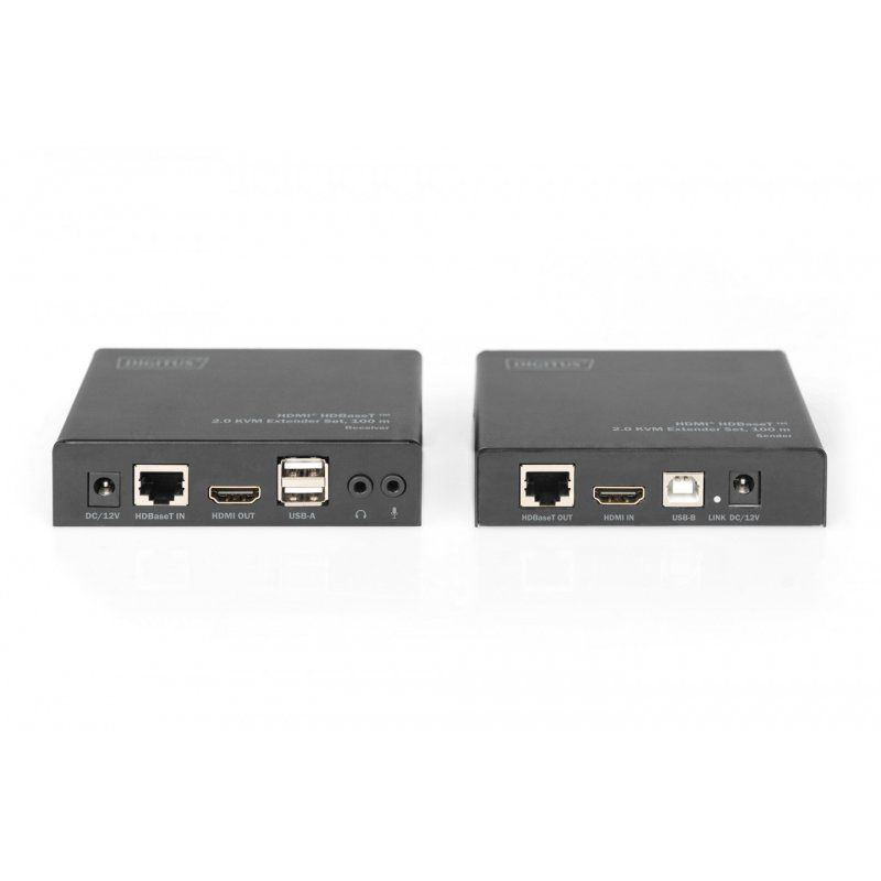 Digitus 4K HDMI HDBaseT™ 2.0 KVM Extender Set, 100 m