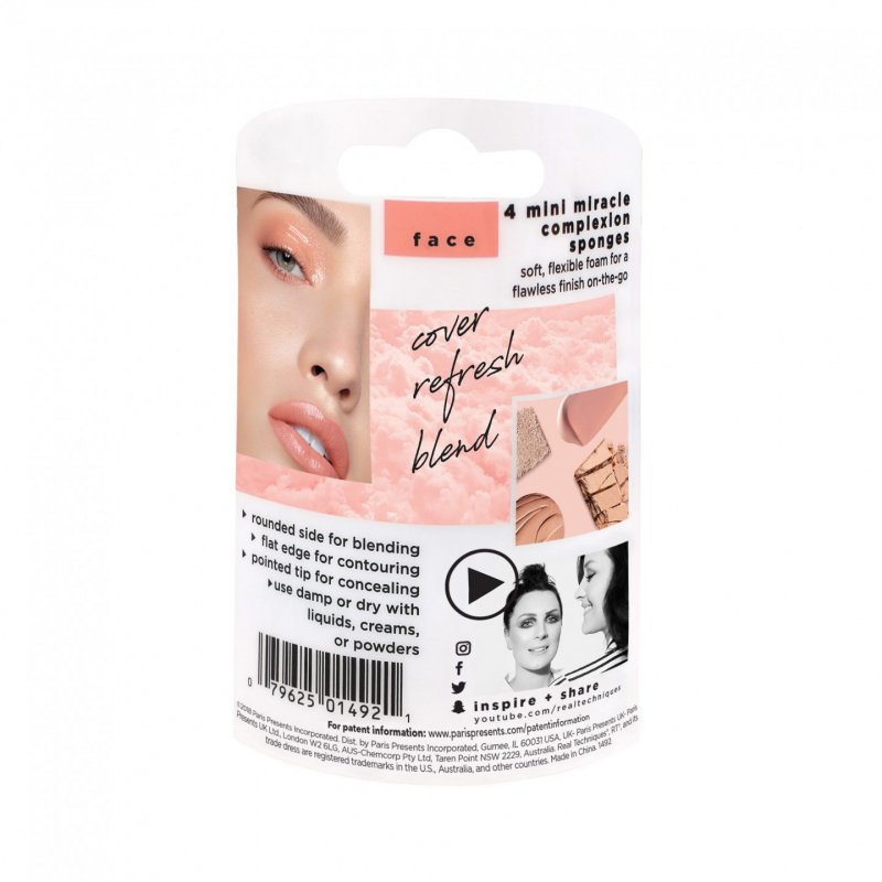 Real Techniques compatible - 4 Mini Miracle Sponges