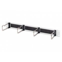 Digitus Panneau de rangement pour câbles avec supports en acier et passe-câble à brosse pour armoires de 482,6 mm (19