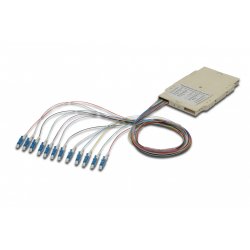 Digitus Splice cassette with 12 pigtails, pre-assembled, LC (APC), OS2