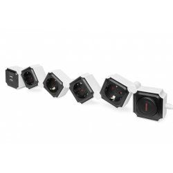 Digitus Barrette flexible de 4 prises avec 2 ports USB et interrupteur