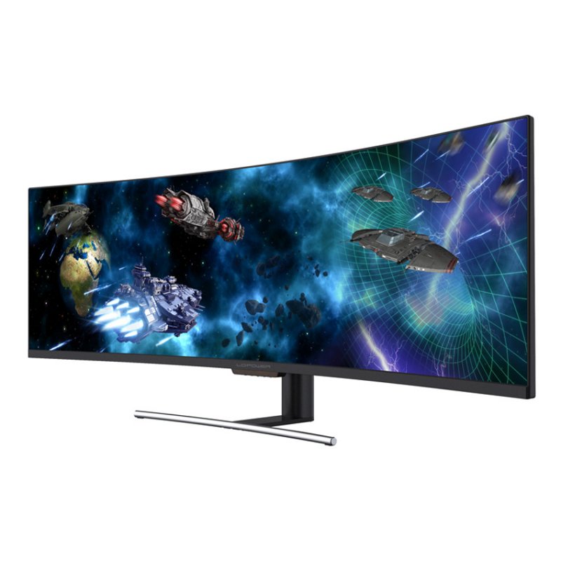 LC-Power LC-M49-DFHD-144-C-Q LED display 124.5 cm (49") 3840 x 1080 pixels UltraWide Full HD QLED Black