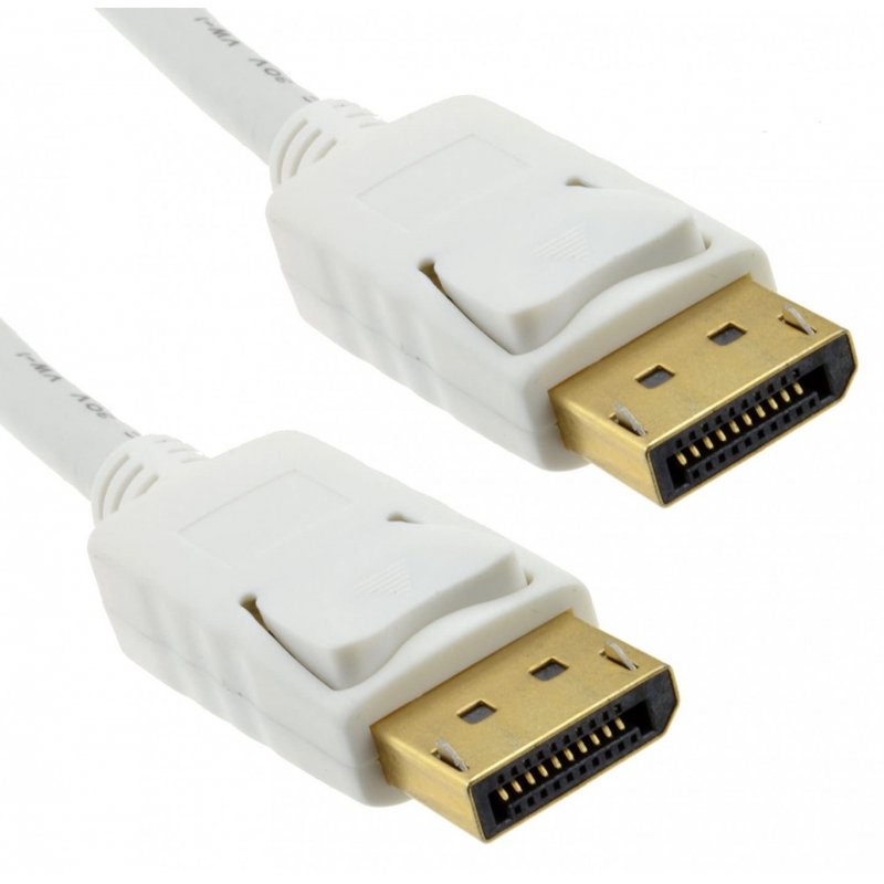 DLH DY-TU3571W câble DisplayPort 2 m Blanc
