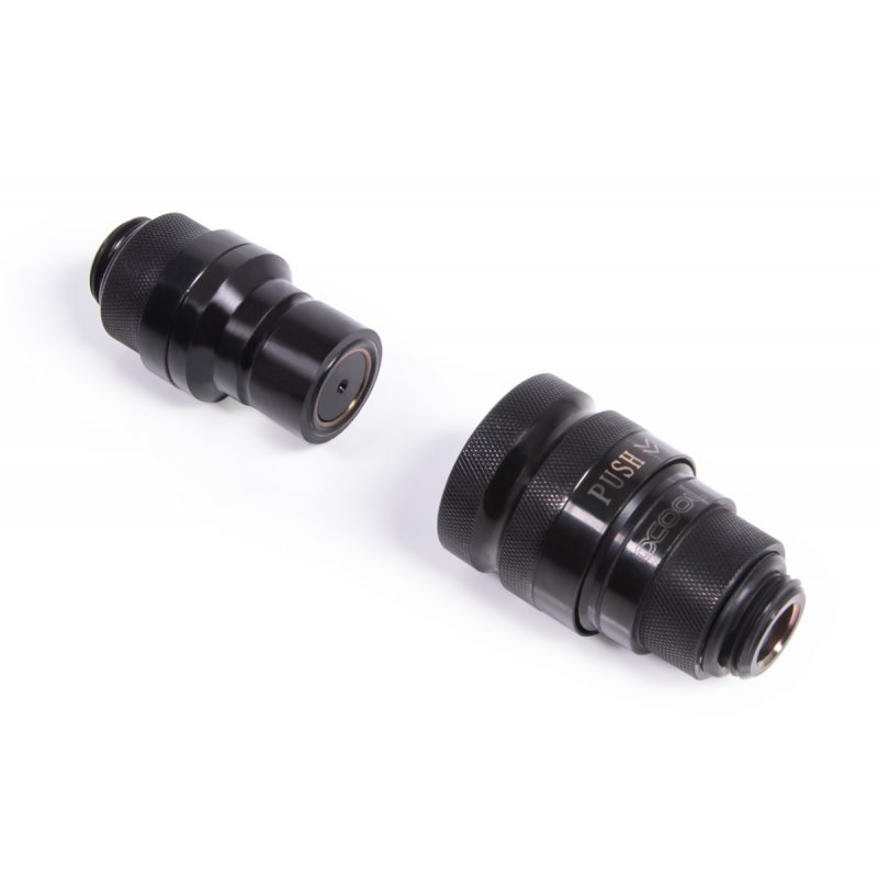 Raccord autobloquant MF Alphacool compatible Eiszapfen Quick Coupling G1/4 (Noir)