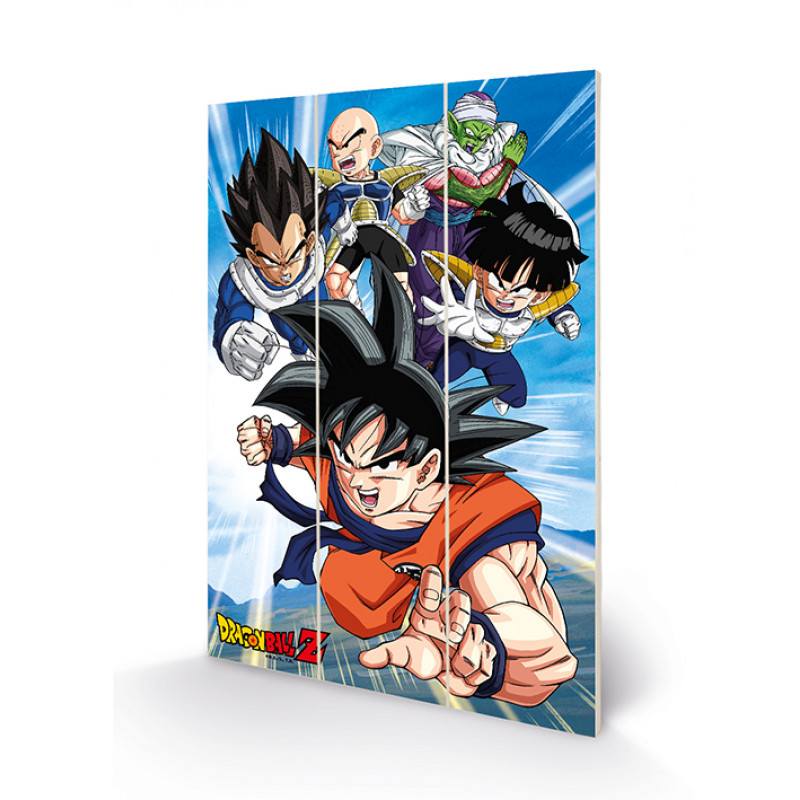 DRAGON BALL Z - Heroes - Impression sur bois  20x29.5