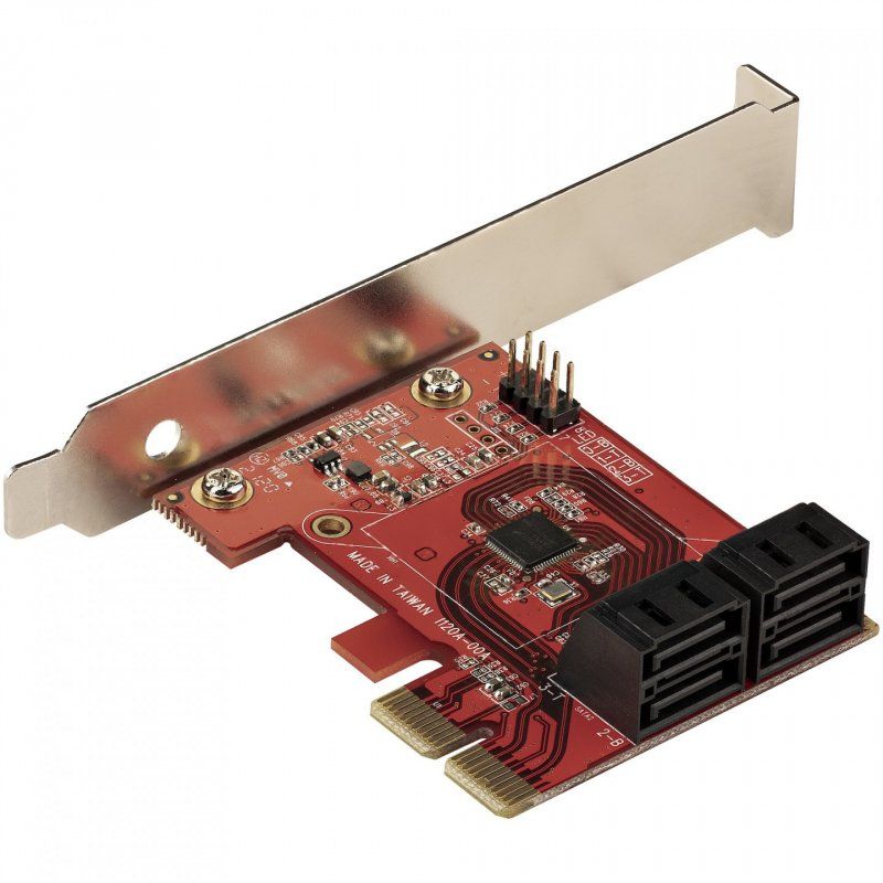 StarTech.com Carte PCI Express SATA 4 ports - Carte Contrôleur PCIe SATA - 6Gbps - ASM1166 Non-Raid - Convertisseur PCI