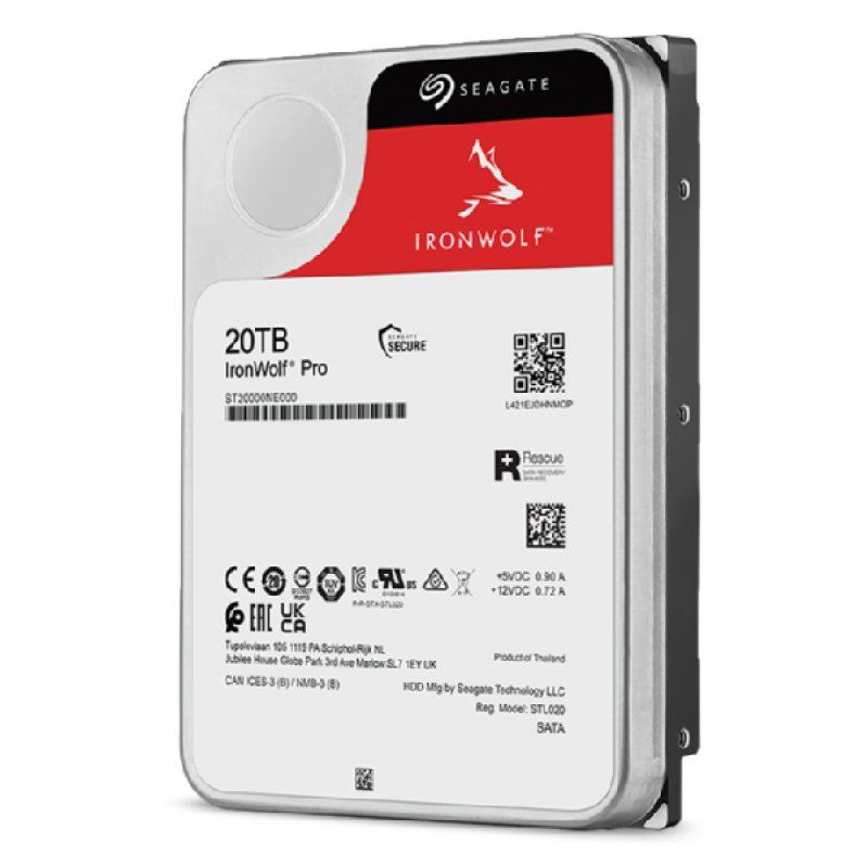 Seagate IronWolf Pro ST20000NE000 disque dur 3.5" 20 To Série ATA III