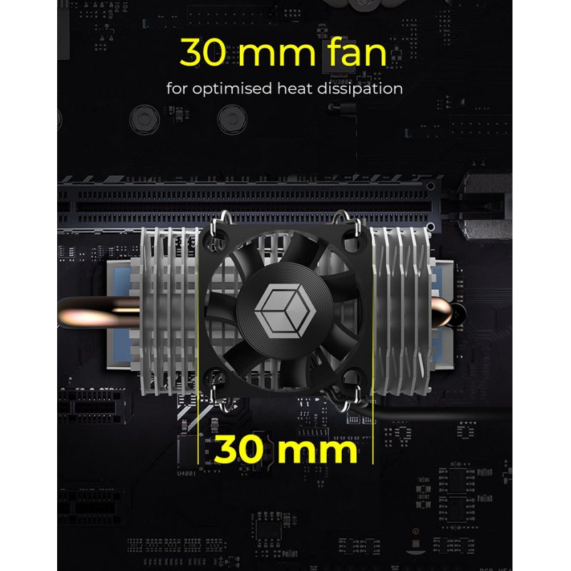 ICY BOX IB-M2HSF-705 Disque électronique Dissipateur thermique/Radiateur 3 cm Argent 1 pièce(s)