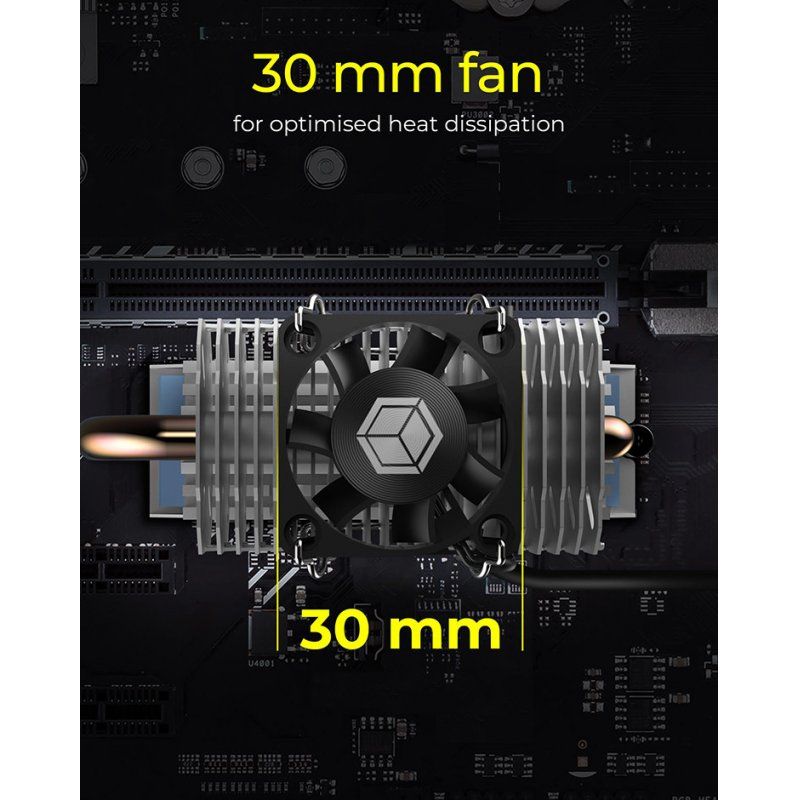 ICY BOX IB-M2HSF-705 Solid-state drive Heatsink/Radiatior 3 cm Silver 1 pc(s)