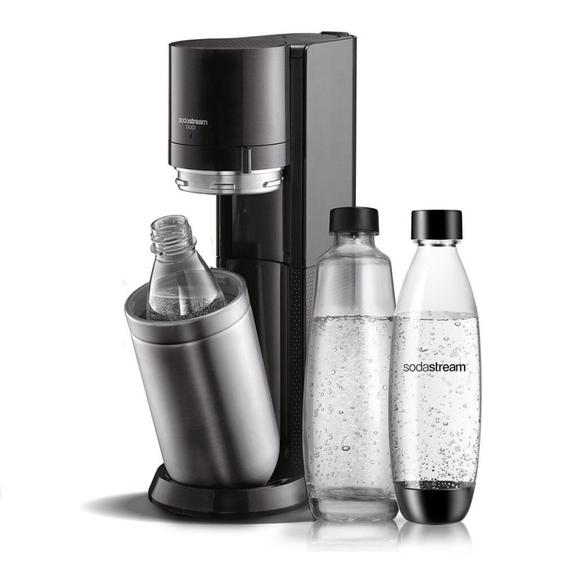 Soda Maker DUO black Schwarz incl 1 Glas- Glas & 1 PET-Bottle PETBottle (1016812411)