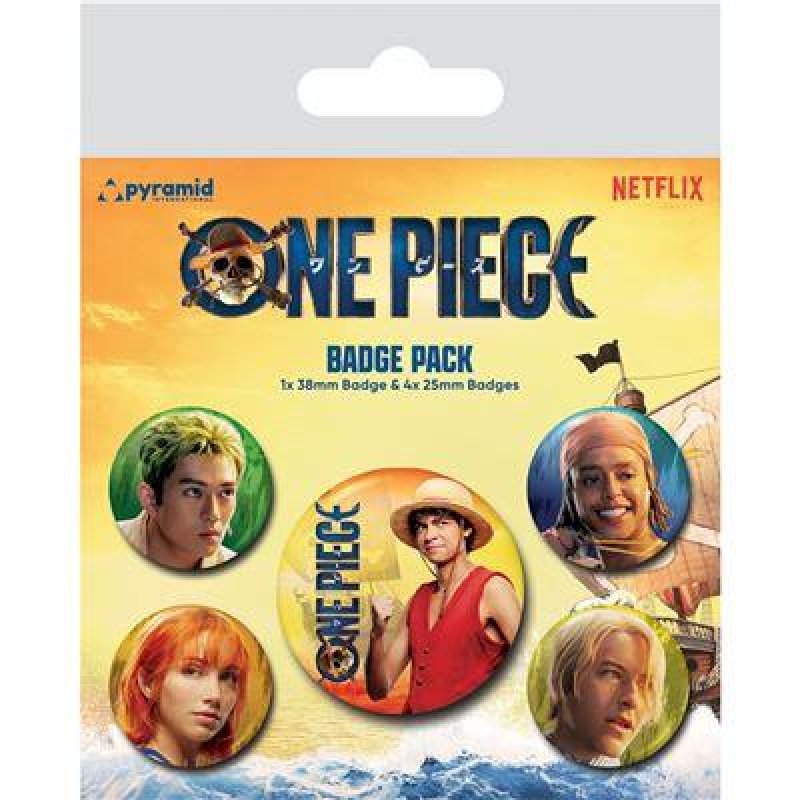 ONE PIECE LIVE ACTION - Les Chapeaux de Pailles - Pack 5 Badges