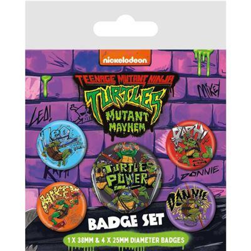 LES TORTUES NINJAS - Mutant Mayhem - Pack 5 Badges