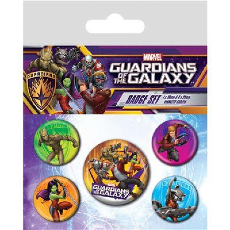 LES GARDIENS DE LA GALAXIE - Personnages - Pack 5 Badges