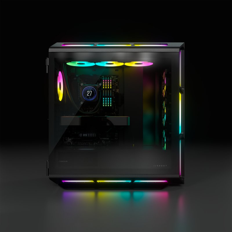 Case Corsair compatible 5000T RGB TG. Black Mid