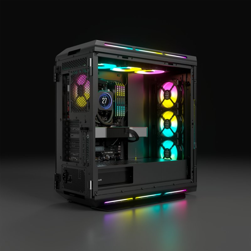 Case Corsair compatible 5000T RGB TG. Black Mid
