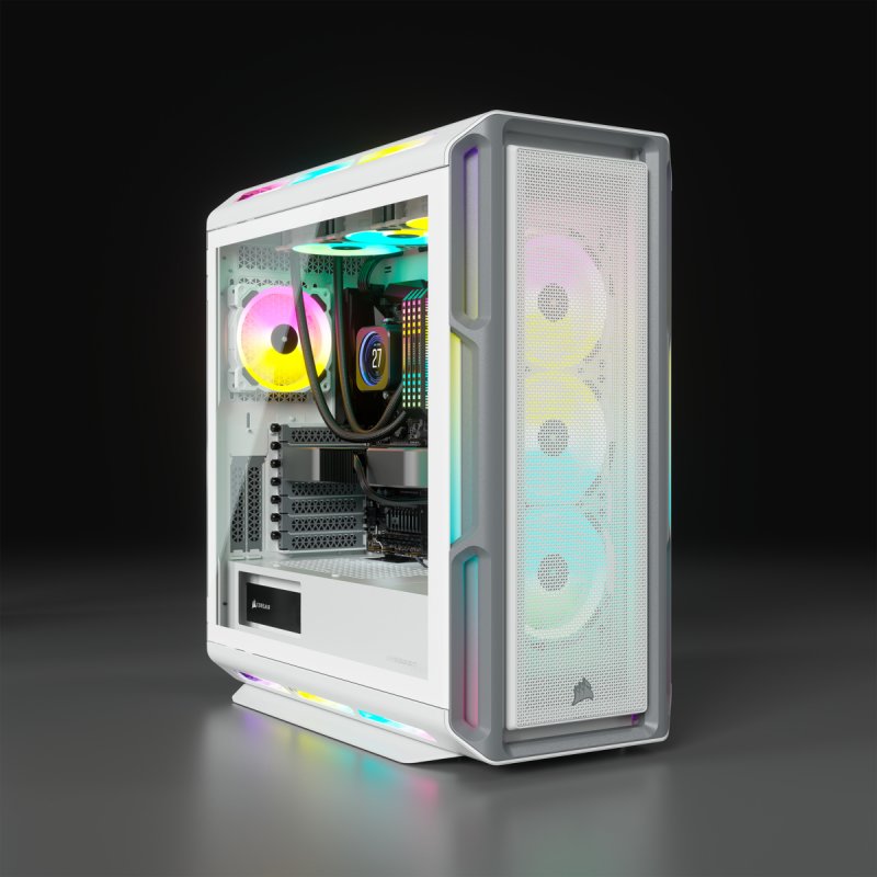 Case Corsair compatible 5000T RGB TG. White Mid