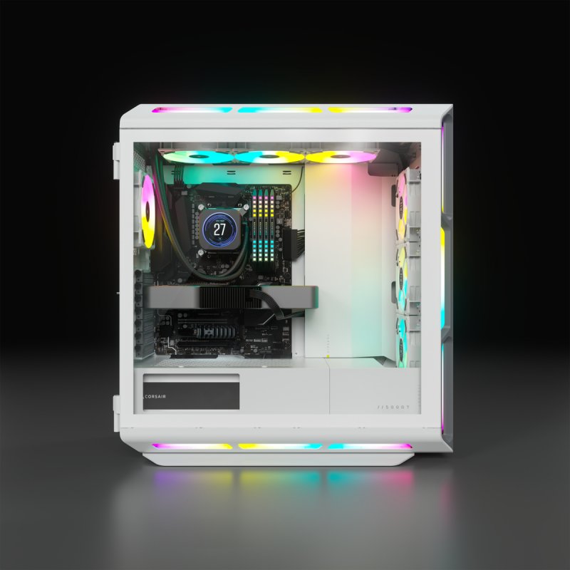 Case Corsair compatible 5000T RGB TG. White Mid