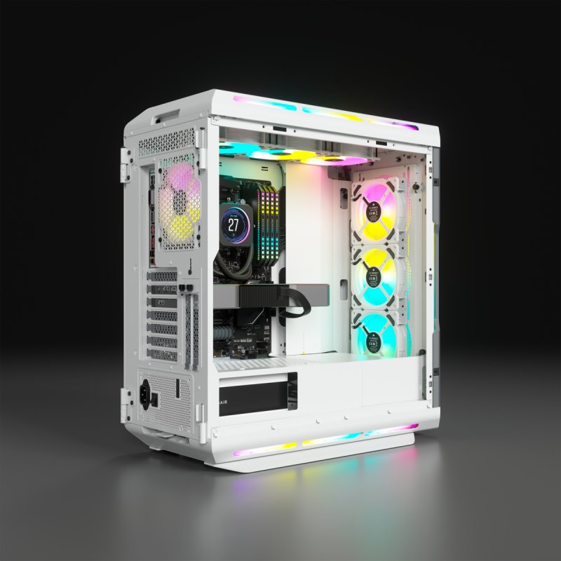 Case Corsair compatible 5000T RGB TG. White Mid