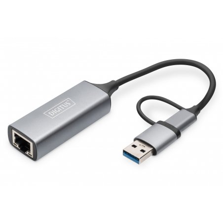 DIGITUS DN-3028 - Netzwerkadapter - USB-C / USB-A - 2.5GBase-T