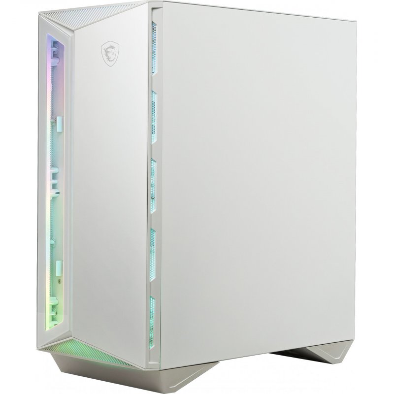 MSI MPG GUNGNIR 110R WHITE Mid Tower Gaming Computer Case 'White, 4x 120mm ARGB Fan, 1 to 6 ARGB Control board, USB Type