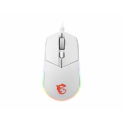 MSI CLUTCH GM11 WHITE Gaming Mouse '2-Zone RGB, upto 5000 DPI, 6 Programmable button, Symmetrical design, OMRON Switches